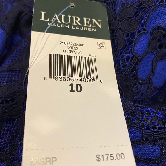 NWT Blue Lauren Ralph Lauren Dress Sz 10 - Picture 2 of 2